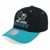 Mitchell&Ness - NHL Svart adjustable Keps - San Jose Sharks All In 2.0 Pro Black/Teal Adjustable @ Hatstore