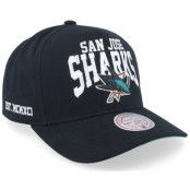 Mitchell&Ness - NHL Svart adjustable Keps - San Jose Sharks Big Time Pro Black A-frame Adjustable @ Hatstore