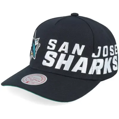 Mitchell&Ness - NHL Svart adjustable Keps - San Jose Sharks Busted Pro Black A-Frame Adjustable @ Hatstore