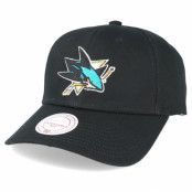 Mitchell&Ness - NHL Svart adjustable Keps - San Jose Sharks Team Logo Low Pro Strapback Black Adjustable @ Hatstore