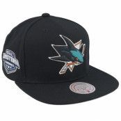 Mitchell&Ness - NHL Svart snapback Keps - San Jose Sharks Conference Patch Black Snapback @ Hatstore