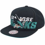 Mitchell&Ness - NHL Svart snapback Keps - San Jose Sharks Full Frontal Black Snapback @ Hatstore