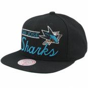 Mitchell&Ness - NHL Svart snapback Keps - San Jose Sharks Retro Lock Up Black Snapback @ Hatstore