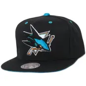 Mitchell&Ness - NHL Svart snapback Keps - San Jose Sharks Solid Velour Logo Snapback @ Hatstore