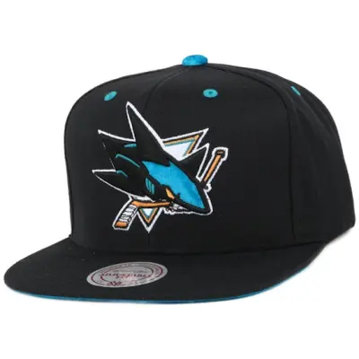 Mitchell&Ness - NHL Svart snapback Keps - San Jose Sharks Solid Velour Logo Snapback @ Hatstore