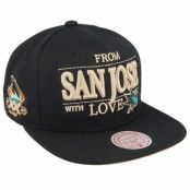 Mitchell&Ness - NHL Svart snapback Keps - San Jose Sharks With Love Black Snapback @ Hatstore