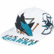 Mitchell&Ness - NHL Vit snapback Keps - San Jose Sharks In Your Face Deadstock White Snapback @ Hatstore