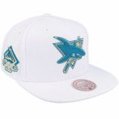 Mitchell&Ness - NHL Vit snapback Keps - San Jose Sharks Winter White Snapback @ Hatstore