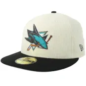 New Era - NHL Beige fitted Keps -"Hatstore Exclusive x San Jose Sharks 59FIFTY Chrome/Black Fitted"@ Hatstore