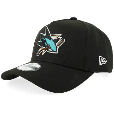 New Era - NHL Svart adjustable Keps - Kids Hatstore Exclusive x San Jose Sharks 9FORTY Black A-frame Adjustable @ Hatstore