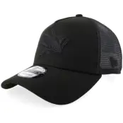 New Era - NHL Svart trucker Keps - Hatstore Exclusive x San Jose Sharks 9FORTY Black A-frame Trucker @ Hatstore