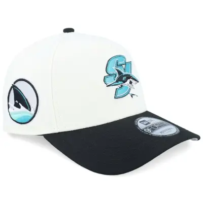 New Era - NHL Vit adjustable Keps - Hatstore Exclusive x San Jose Sharks 9FORTY White/Black A-frame Adjustable @ Hatstore