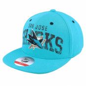 Outerstuff - NHL Blå snapback Keps - Kids San Jose Sharks Life Style Printed Flatbrim Teal Snapback @ Hatstore