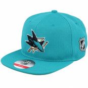 Outerstuff - NHL Blå snapback Keps - Kids San Jose Sharks Logo Flatbrim Teal Snapback @ Hatstore