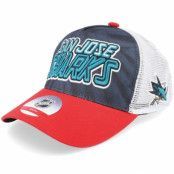 Outerstuff - NHL Grå snapback Keps - Kids San Jose Sharks Santa Cruz Tie Dye Trucker @ Hatstore