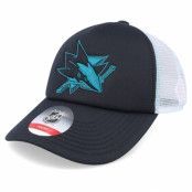 Outerstuff - NHL Svart trucker Keps - San Jose Sharks NHL Black/White Trucker @ Hatstore