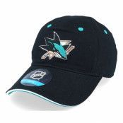 Outerstuff - NHL Svart unconstructed Keps - Kids San Jose Sharks Fashion Logo Slouch Blustery Black Dad Cap @ Hatstore