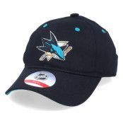 Outerstuff - NHL Svart unconstructed Keps - Kids San Jose Sharks Team Slouch Black Dad Cap @ Hatstore