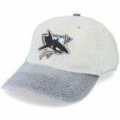 Twins Enterprise - NHL Grå unconstructed Keps - San Jose Sharks Old School NHL Vintage Grey Dad Cap @ Hatstore