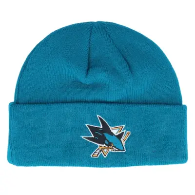 Outerstuff - NHL Blå cuff Beanie - Kids San Jose Sharks Sharks Cuff Knit Teal Cuff @ Hatstore