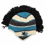 Reebok - NHL Svart pom Beanie - San Jose Sharks Faceoff Mohawk Knit @ Hatstore