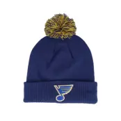 Adidas - NHL Blå pom Beanie - St. Louis Blues NHL Cuff Beanie Navy Blue Pom @ Hatstore