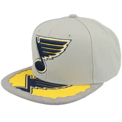 Mitchell&Ness - NBA Grå snapback Keps - St. Louis Blues Munch Time Vintage Grey Snapback @ Hatstore