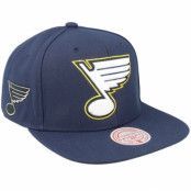 Mitchell&Ness - NHL Blå snapback Keps - St. Louis Blues Alternate Flip Blue Snapback @ Hatstore