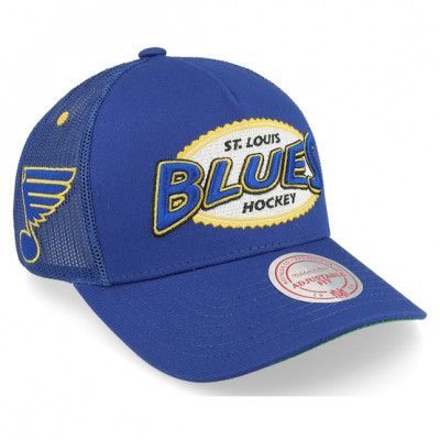 Mitchell&Ness - NHL Blå trucker Keps - St. Louis Blues Team Seal Vintage Blue Trucker @ Hatstore