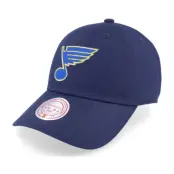 Mitchell&Ness - NHL Blå unconstructed Keps - St. Louis Blues Team Ground 2.0 Blue Dad Cap @ Hatstore