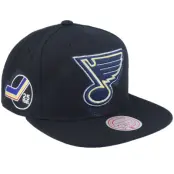 Mitchell&Ness - NHL Svart snapback Keps - St. Louis Blues Big Face 7.0 Vintage Black Snapback @ Hatstore