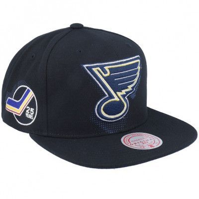 Mitchell&Ness - NHL Svart snapback Keps - St. Louis Blues Big Face 7.0 Vintage Black Snapback @ Hatstore