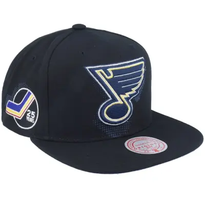 Mitchell&Ness - NHL Svart snapback Keps - St. Louis Blues Big Face 7.0 Vintage Black Snapback @ Hatstore