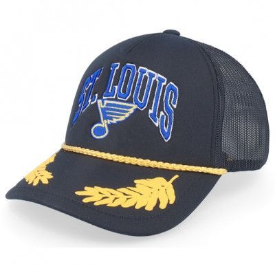 Mitchell&Ness - NHL Svart trucker Keps - St. Louis Blues Gold Leaf Black Trucker @ Hatstore
