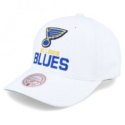 Mitchell&Ness - NHL Vit adjustable Keps - St. Louis Blues All In Pro White Adjustable @ Hatstore
