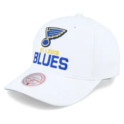 Mitchell&Ness - NHL Vit adjustable Keps - St. Louis Blues All In Pro White Adjustable @ Hatstore