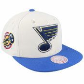 Mitchell&Ness - NHL Vit snapback Keps - St. Louis Blues Vintage Off White/Blue Snapback @ Hatstore