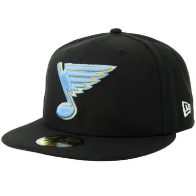 New Era - NHL Svart fitted Keps - Hatstore Exclusive x St. Louis Blues 59FIFTY Black/Steel Blue Fitted @ Hatstore