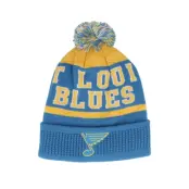 Outerstuff - NHL Blå pom Beanie - Kids St. Louis Blues NHL Beanie Blue/Yellow Pom @ Hatstore