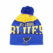 Outerstuff - NHL Blå pom Beanie - St. Louis Blues Stretchark Knit Royal/Yellow Pom @ Hatstore