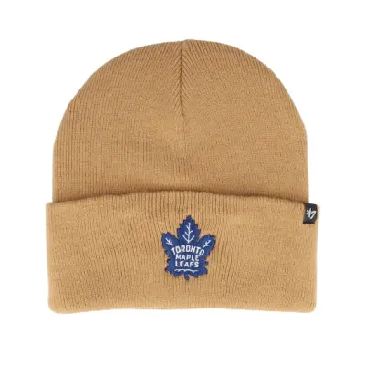 47 Brand - NHL Beige cuff Beanie - Toronto Maple Leafs NHL Haymaker Camel Cuff @ Hatstore
