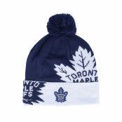 Fanatics - NHL Blå pom Beanie - Toronto Maple Leafs Block Party Blue Cobalt/White Pom @ Hatstore