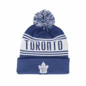 Fanatics - NHL Blå pom Beanie - Toronto Maple Leafs Cuff Blue/White Pom @ Hatstore