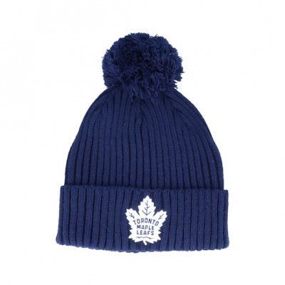 Fanatics - NHL Blå pom Beanie - Toronto Maple Leafs Value Core Beanie Blue/White Pom @ Hatstore