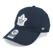 47 Brand - NHL Blå unconstructed Keps - Toronto Maple Leafs Clean Up Light Navy Dad Cap @ Hatstore