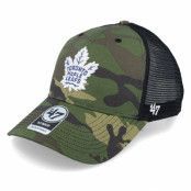 47 Brand - NHL Camo trucker Keps - Toronto Maple Leafs Camo Branson Mvp Green Camo/Black Trucker @ Hatstore