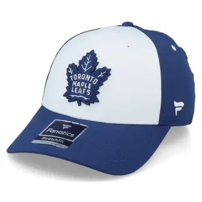 Fanatics - NHL Vit flexfit Keps - Toronto Maple Leafs Iconic Defender White/Cobalt Blue Flexfit @ Hatstore