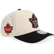 Mitchell&Ness - NHL Beige adjustable Keps - Hatstore Exclusive x Toronto Maple Leafs Pro Crown Cream/Black A-Frame Adjustable @ Hatstore