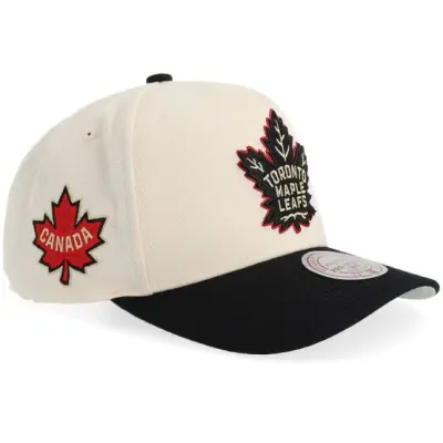 Mitchell&Ness - NHL Beige adjustable Keps - Hatstore Exclusive x Toronto Maple Leafs Pro Crown Cream/Black A-Frame Adjustable @ Hatstore