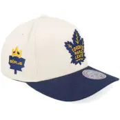 Mitchell&Ness - NHL Beige adjustable Keps - Hatstore Exclusive x Toronto Maple Leafs Pro Crown Cream/Navy A-frame Adjustable @ Hatstore